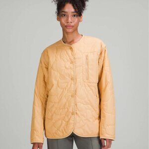 Lululemon Insulated Quilted Jacket Heathered Pecan Tan - Sz 8